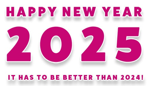 Happy New Year 2025 Clipart Free Download Black And White