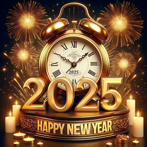 Happy New Year 2025 Logo Design