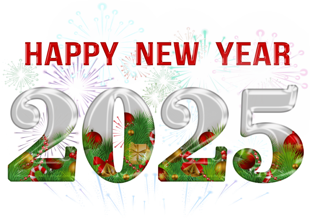 Happy New Year 2025 PNG Image